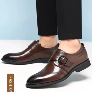 Chaussures En Cuir Décontracté MARRON GB