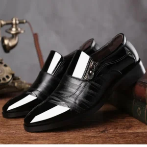 Mocassin en cuir noir GB